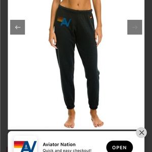 Net aviator nation charcoal sweatpants. Size L